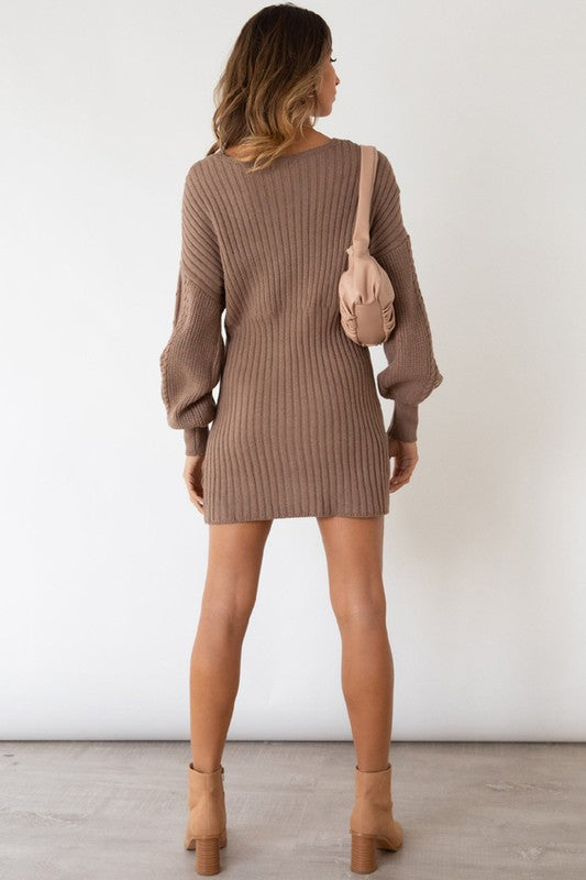 SEXY SWEATER FASHION DRESS