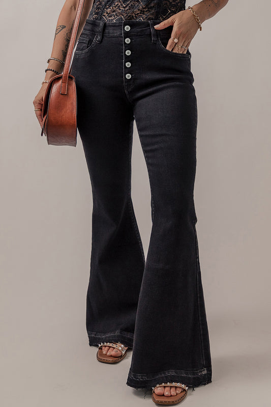 The Black High Waisted Flare Jeans